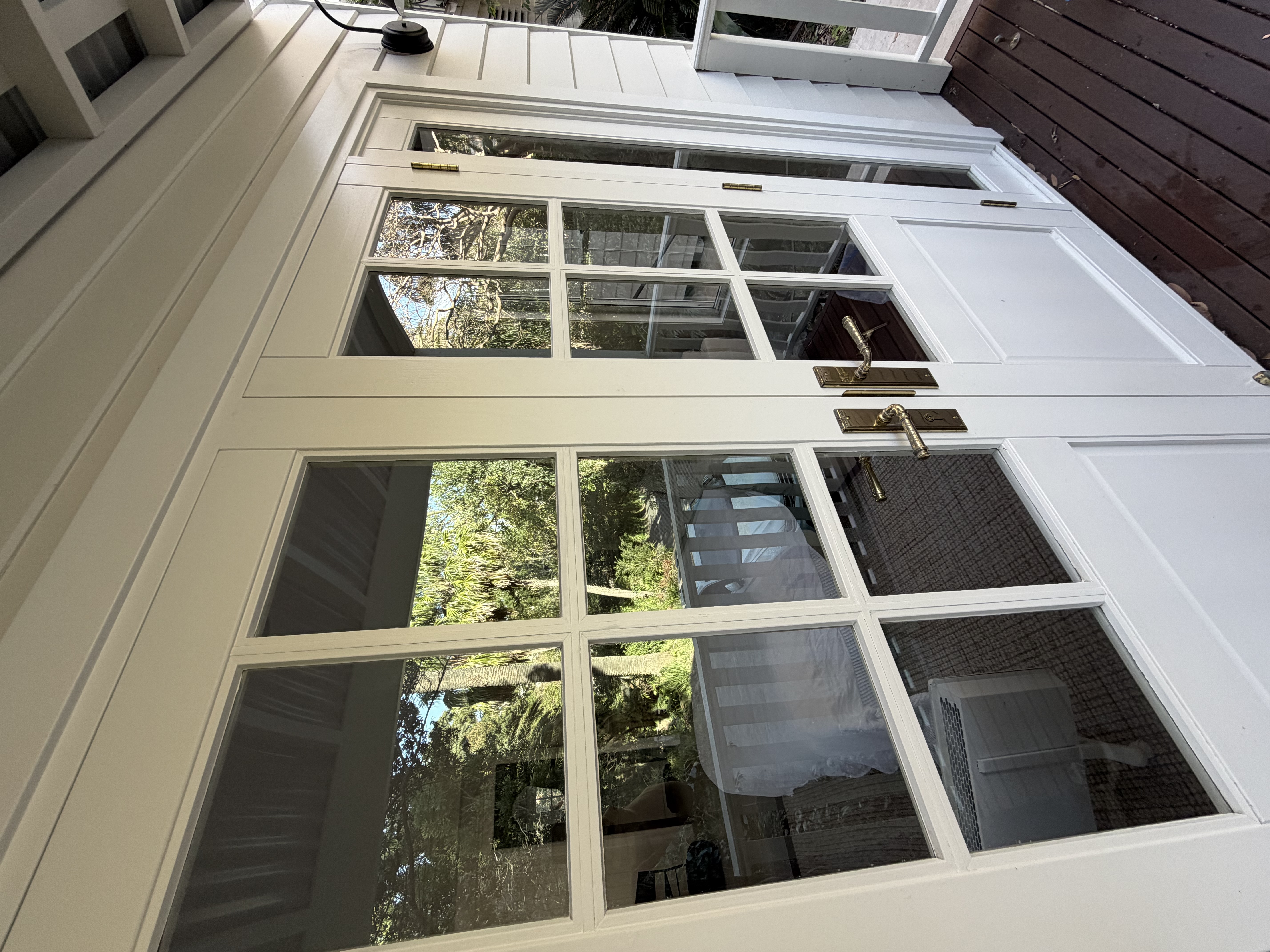 Residential window cleaning — French doors